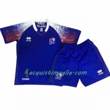 Divisa di Calcio Islanda Bambino Prima Mondiali 2018